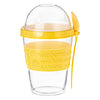 Take & Go Yogurt Cups, Colorful Set of 4 - CRYSTALIA GLASS